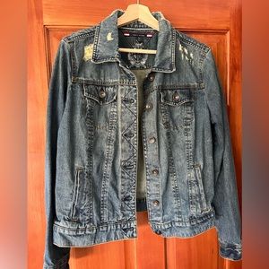 Beautiful distressed Tommy Hilfiger Jean jacket